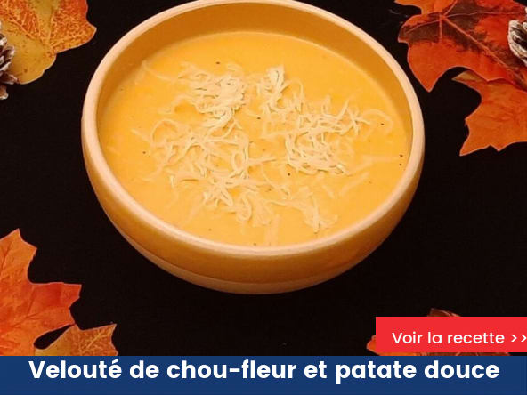 Velouté de chou-fleur et patate douce
